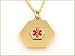 14k Gold-filled Medical ID Necklace custom engraved with your information.