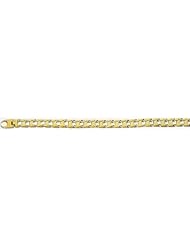 8mm 14k Fancy Hand Made Link Bracelet 7"