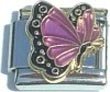 Clearly Charming October Pink Tourmaline Color Butterfly Birthstone Insect Animal Italian Charm
