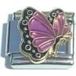 Buy Clearly Charming October Pink Tourmaline Color Butterfly Birthstone Insect Animal Italian Charm by Clearly Charming