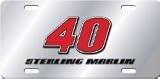Sterling Marlin Coors Light Metal License Plate