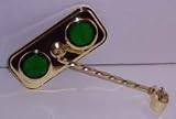 21P1QgNLZOL. SL160  Rectangle Mirror Gold Green Reflector Twisted Arm Bike Bicycle Cruiser