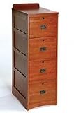 Arts and Crafts Mission File Cabinet with 4 Drawers - 9195