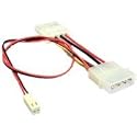 Mainboard Adapterkabel, InLine®, 2pol Molex Buchse an, Y-Doppelstecker, Länge 30cm