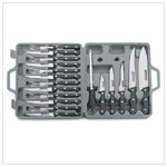 Quality 19 Piece Kitchen Knife Set In Case - Style 36427