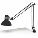 Swing Arm Lamp, 34"H, 100W Incandescent Bulb, Clamp, White (LEDL502WT) Category: Desk and Table Lamps and Lighting