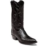 Justin Men's 'Iguana Lizard' Western Boots - Black