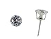 Sterling Silver 6 mm (1 Carat Size each) Brilliant Cut Cubic Zirconia Stud Earrings