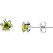 14K White Gold Teen August Birthstone Stud Earrings
