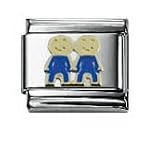 Boys Baby Blue Classic Enamel, Italian Charm by Nomination Charms