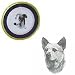 Australian Cattle Dog 10' Cobalt Plate, Porcelain by Rosalinde (10' diameter)