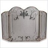 3 Fold Venetian Bronze Screen With Leaf Scrolls