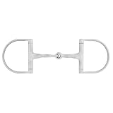 Metalab Brushed Dee Ring Snaffle Bit with Slow Twist