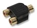 2x RCA Phono Female 1x RCA Phono Female Splitter / Adaptor / Gold (BY CABLES 4 ALL)