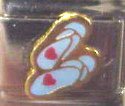 Clearly Charming Flip Flops Blue Italian Charm