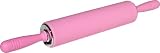 Fiesta Products Traditional Rubber Handles Sil-pin Silicone Rolling Pin, Hot Pink