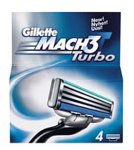 Gillette 13257843 Mach3 Turbo refill blade cartridges 16 pack