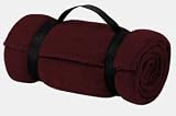 Port & Company - Fleece Value Blanket with Strap Maroon-OSFA
