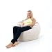Red Foam Filled Single Bean Bag Faux Suede