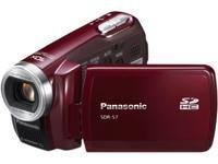 Panasonic SDR-S7EG-R SD Camcorder (10fach opt. Zoom, Bildstabilisierung EIS) rot