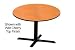 Round 36 Inch Laminate Top Table Medium Oak