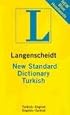 Langenscheidt New Standard Dictionary: Turkish-English/ English-Turkish