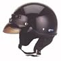 Half Shell Black DOT Motorcycle Helmet