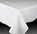 Carnation Home Fashions Vinyl Tablecloth with Polyester Flannel Backing, 52, 70-Inch, White
