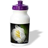 WhiteOak Photography Inspirational Floral Prints - Endurance White Tulip with writing - Water Bottles