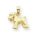 schnauzer16 - 14k Schnauzer Dog Pendant Measures 16x15mm