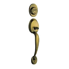 Schlage F362 PLY 609 FLA RH Plymouth Double Cylinder Handleset with Right Hand Flair Lever Interior,