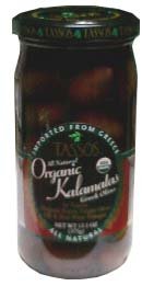 Kalamata Olives, Organic (Tassos) 13.1oz (375g)