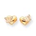 Sardelli - 14kt Polished Gold and Rhodium Butterfly Heart Screwback Earrings