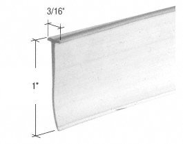 CRL Clear T Type Shower Door Bottom Seal and Wipe - 36 in long