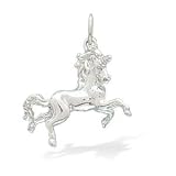Unicorn Charm Pendant Necklace Sterling Silver, 13-inch child's chain