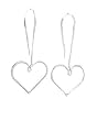 Heart Outline Sterling Silver Dangle Earrings