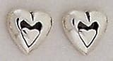 Two Hearts Sterling Silver Earrings