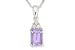 1 Carat Amethyst and Diamond 14K White Gold Pendant