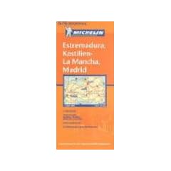 Michelin Regionalkarte Spanien 1 : 400 000. Estremadura, Kastilien - La Mancha, Madrid: Stadtpl�ne: Madrid, Toledo, Badajoz, C�ceres. Ortsverzeichnis. Entfernungen und Fahrtzeiten