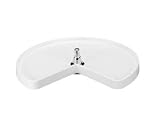 28 Diameter Kidney Lazy Susan Single Tray White