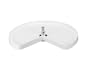 18" Diameter Kidney Lazy Susan Single Tray Almond