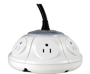 ezSpace UFO Surge Protector - White (UFO-SP6A-TN)