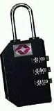 CCL K7400PSB 1-1/8 Wide Search Alert Set-Your-Own Combination TSA Luggage Padlock, Black