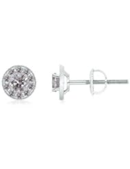 0.75 ct Solitaire Diamond Stud Earrings in Platinum