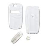 Kyocera K323 K322 Snap-On Translucent Clear Case Cover with Removable Swivel Belt Clip