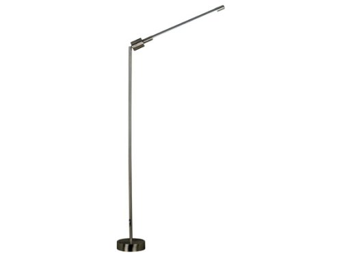Kenroy Home Tublette 52 Inch Minimum To 74 Inch Maximum Floor Lamp In Brushed Steel Finish