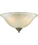 Quoizel DH1616AN Duchess 8-Inch Large Flush Mount with Grey Marble Glass, Antique Nickel