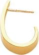 14K Yellow Gold J Hoop Earrings Polished Jewelry New |C