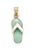 14k Green Enamel Flip-Flop Pendant - JewelryWeb
