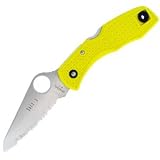 Spyderco Salt 1 Yellow Rust Free Serrated Edge Knife